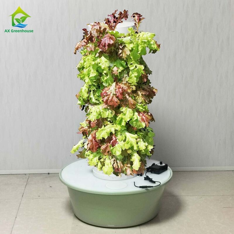 ติดตั้ง 5 หลุม แต่ละชั้น Custom Multilayer Petal Hydroponic Tower สําหรับสลัด
