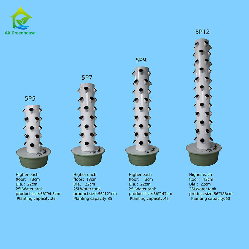 ติดตั้ง 5 หลุม แต่ละชั้น Custom Multilayer Petal Hydroponic Tower สําหรับสลัด